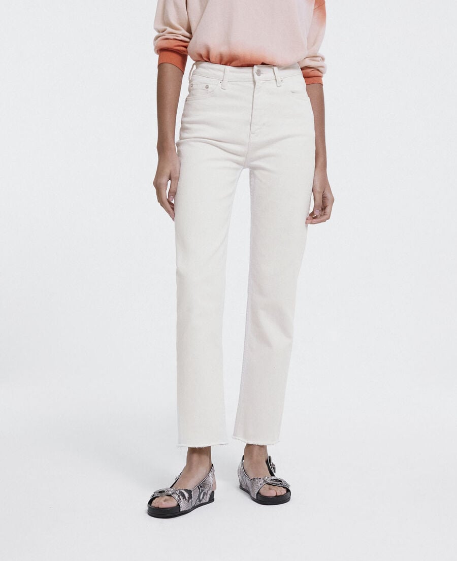 The Kooples FEMME NATURAL jean droit à bords francs