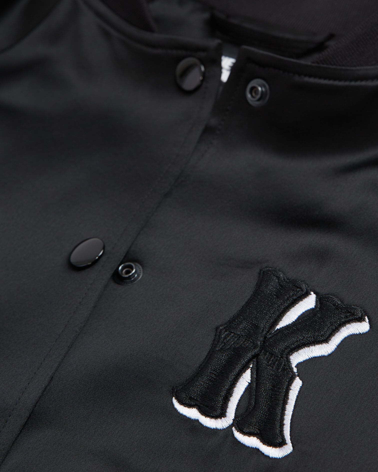 Black Teddy jacket with Western-style embroidery, BLACK, hi-res image number null