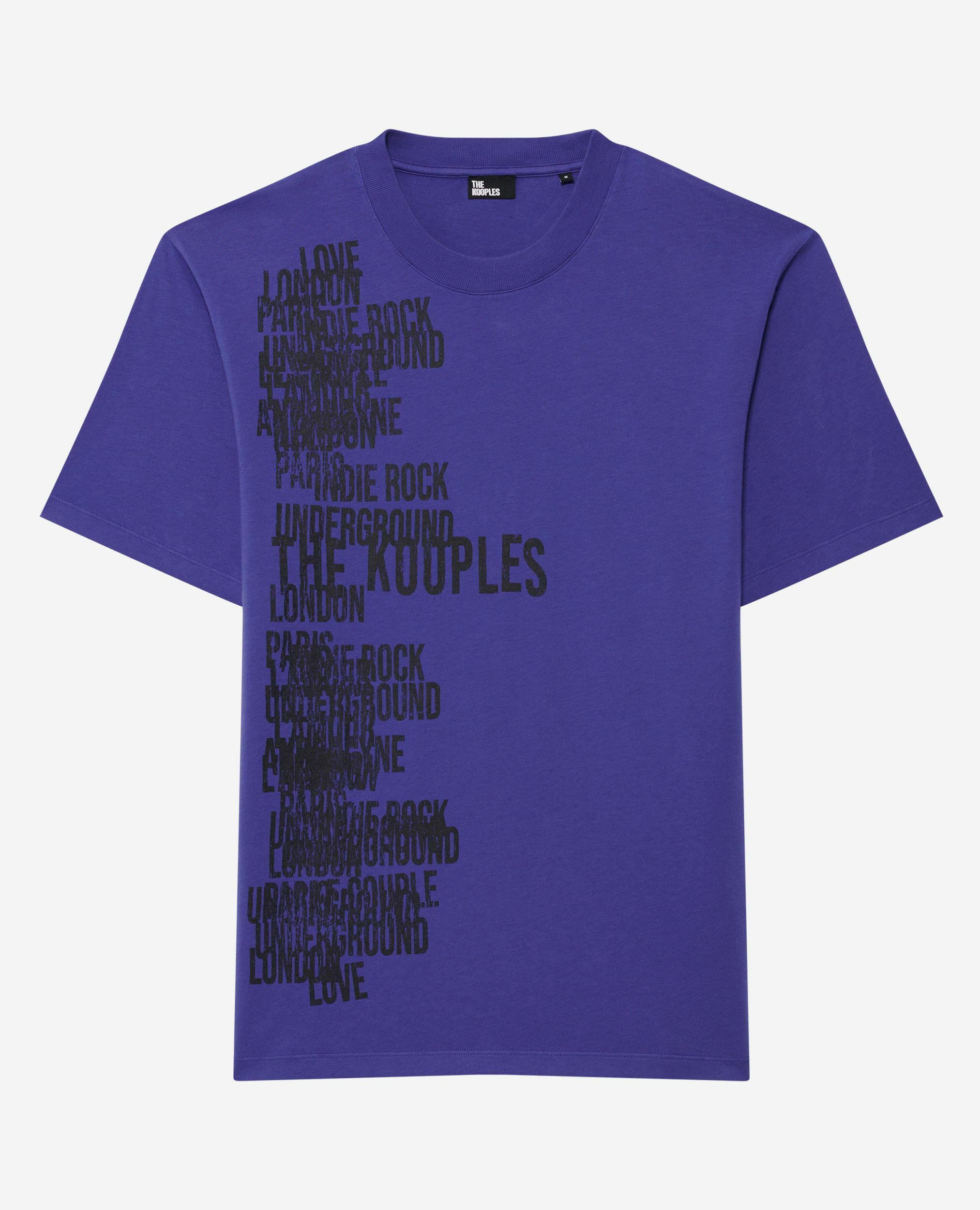 T-shirt avec sérigraphie violet, ELECTRIC BLUE, hi-res image number null