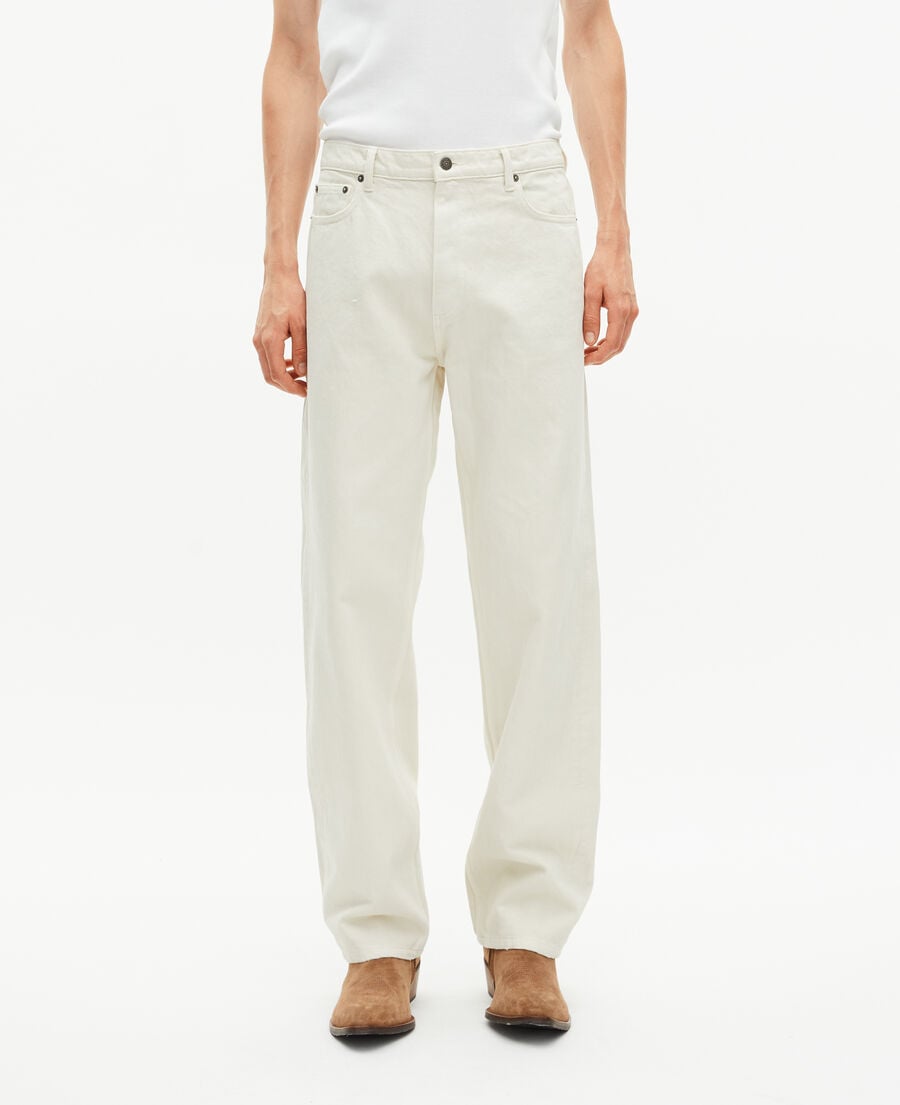 The Kooples HOMME ECRU jean droit écru