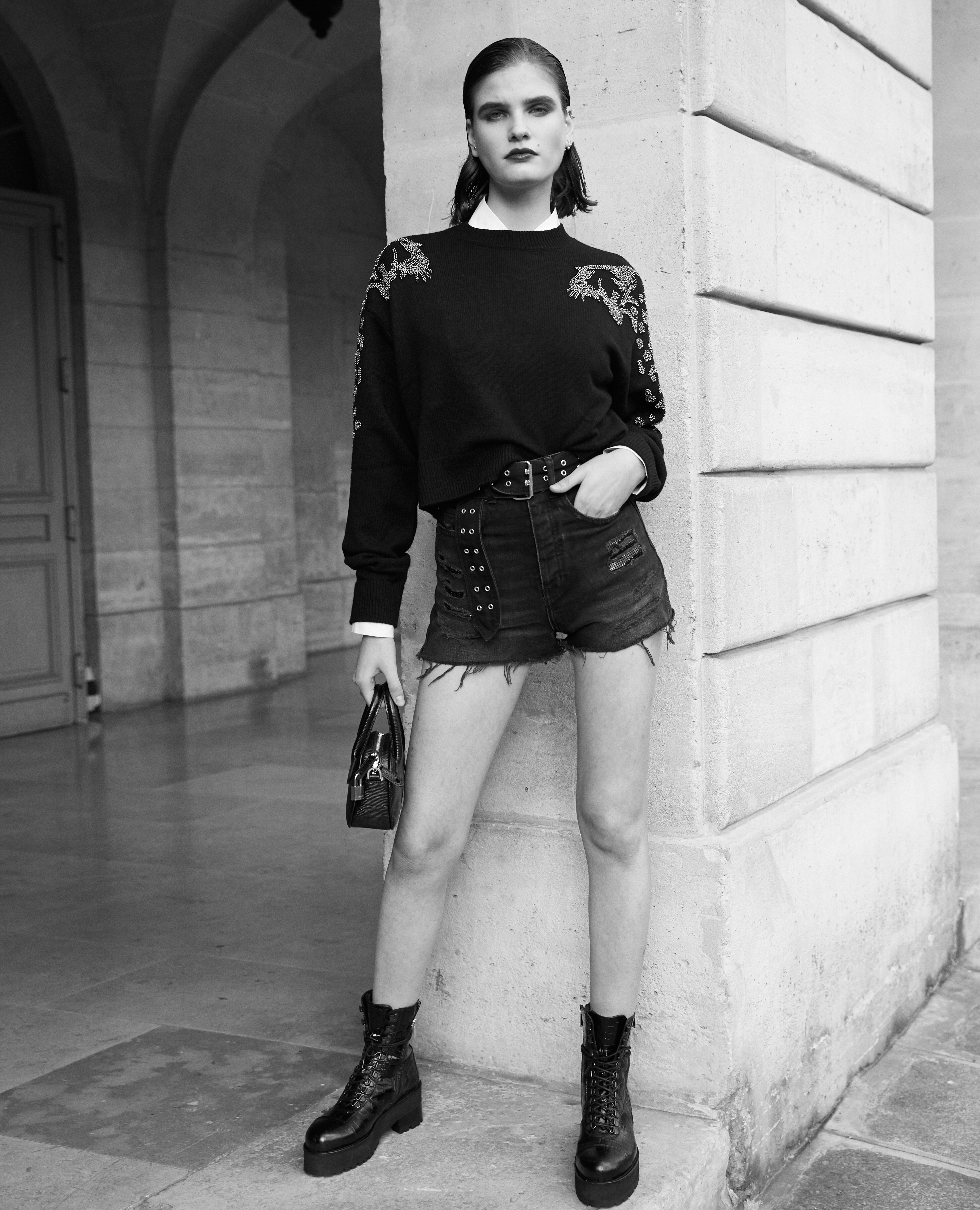 Black ripped hot sale up shorts