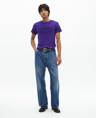 The Kooples HOMME ELECTRIC BLUE t-shirt avec imprim&eacute; violet