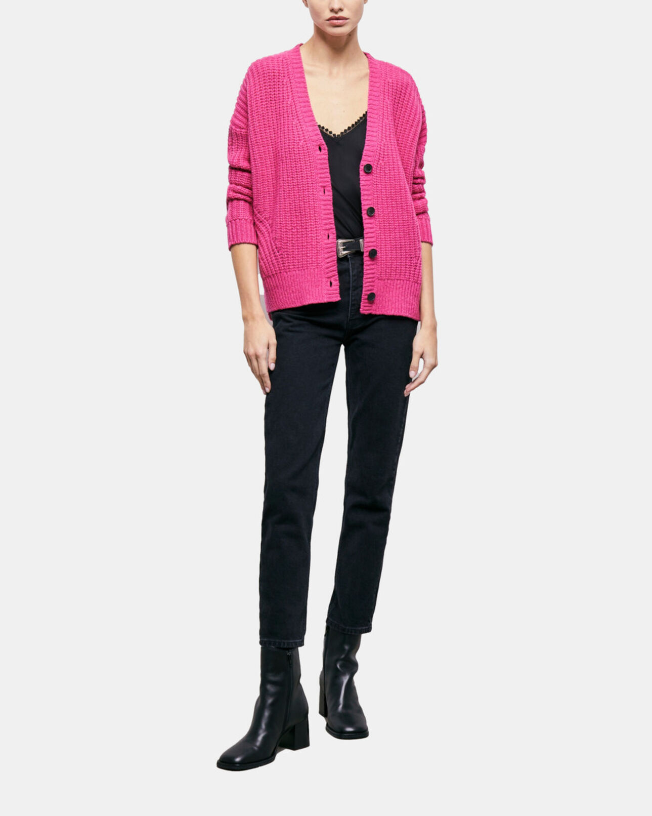 The Kooples FEMME PINK cardigan rose