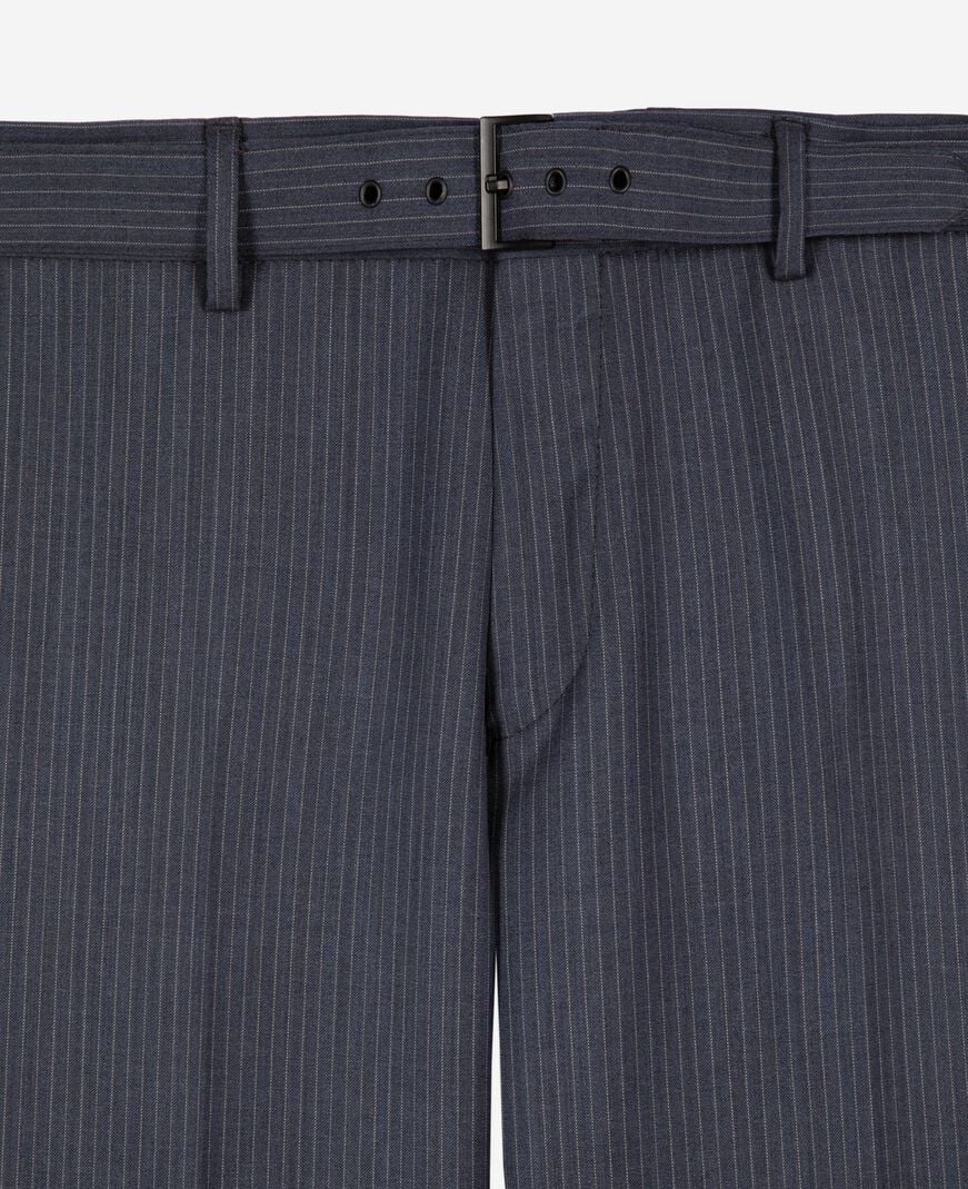The Kooples HOMME BLUE pantalon de costume à rayures bleu