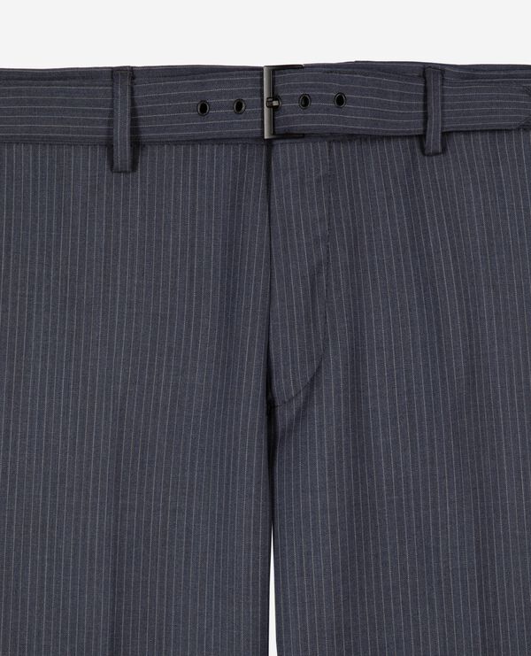 The Kooples HOMME BLUE pantalon de costume à rayures bleu