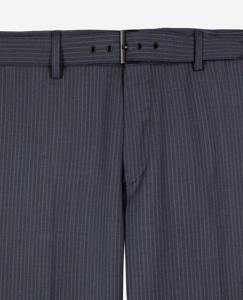 The Kooples HOMME BLUE pantalon de costume à rayures bleu