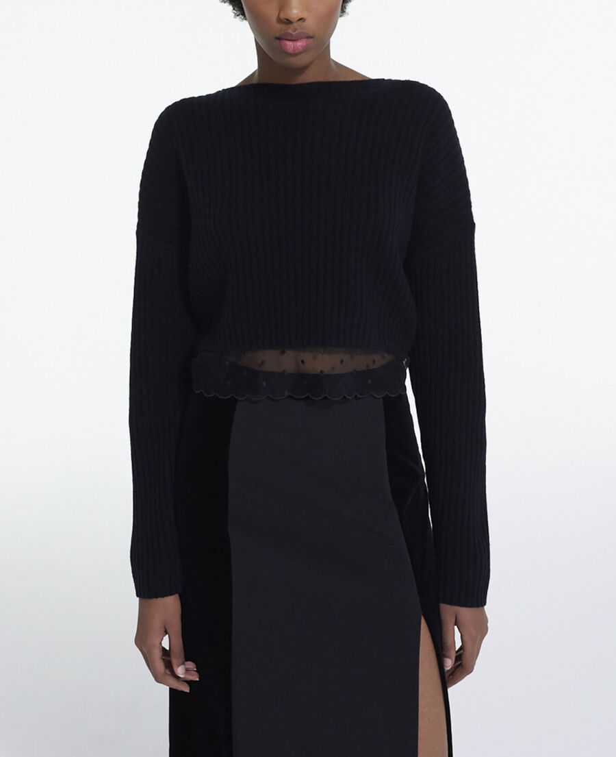 short black wool sweater
