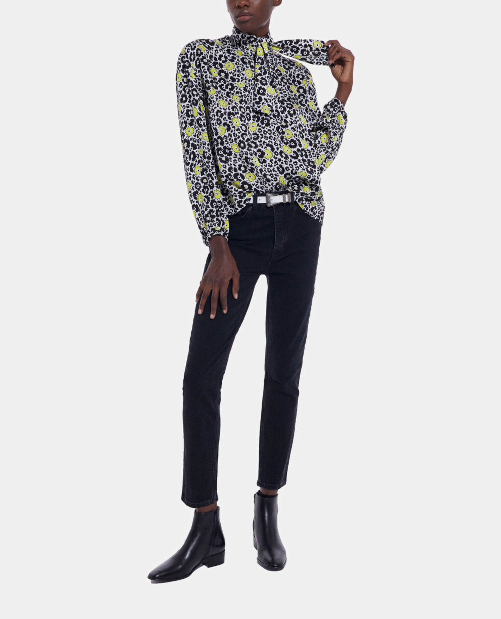 Floral top, ECRU / YELLOW, hi-res image number null
