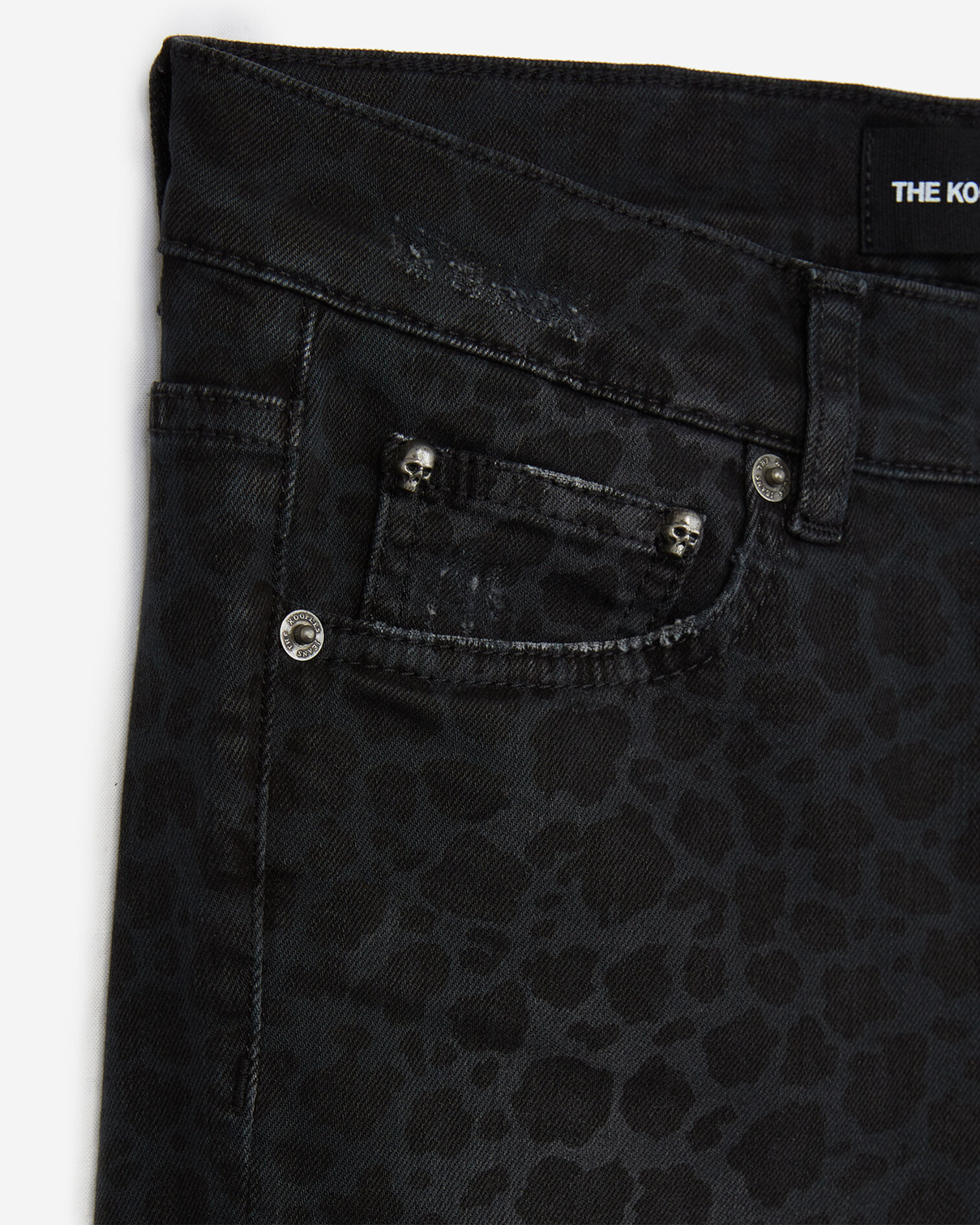 Jean noir effet léopard, LEOPARD BLACK, hi-res image number null