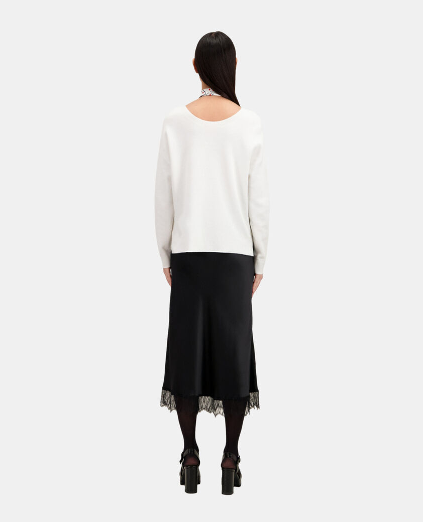 The Kooples FEMME ECRU pull avec boutonnage dans le dos
