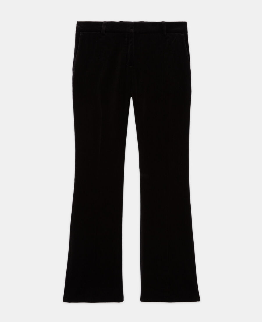 black velvet flared suit pants