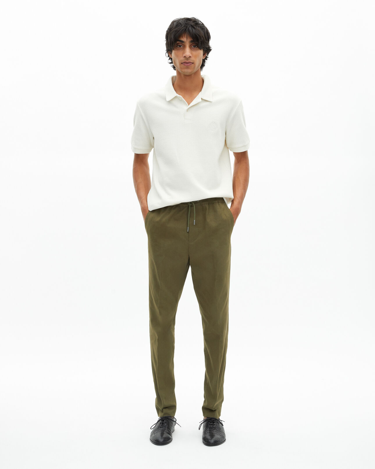 The Kooples H KAKI straight-leg khaki pants