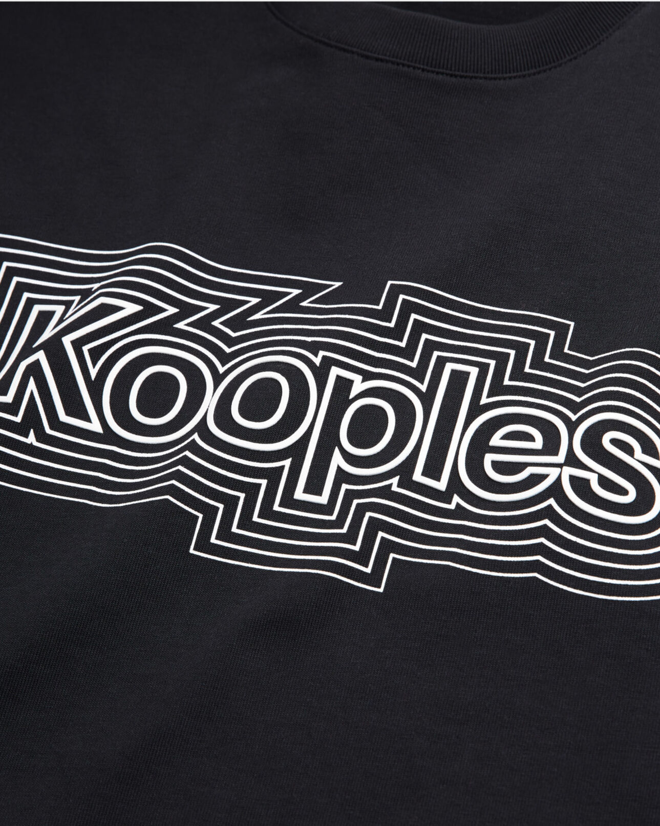 The Kooples MEN BLACK black t-shirt with screen print