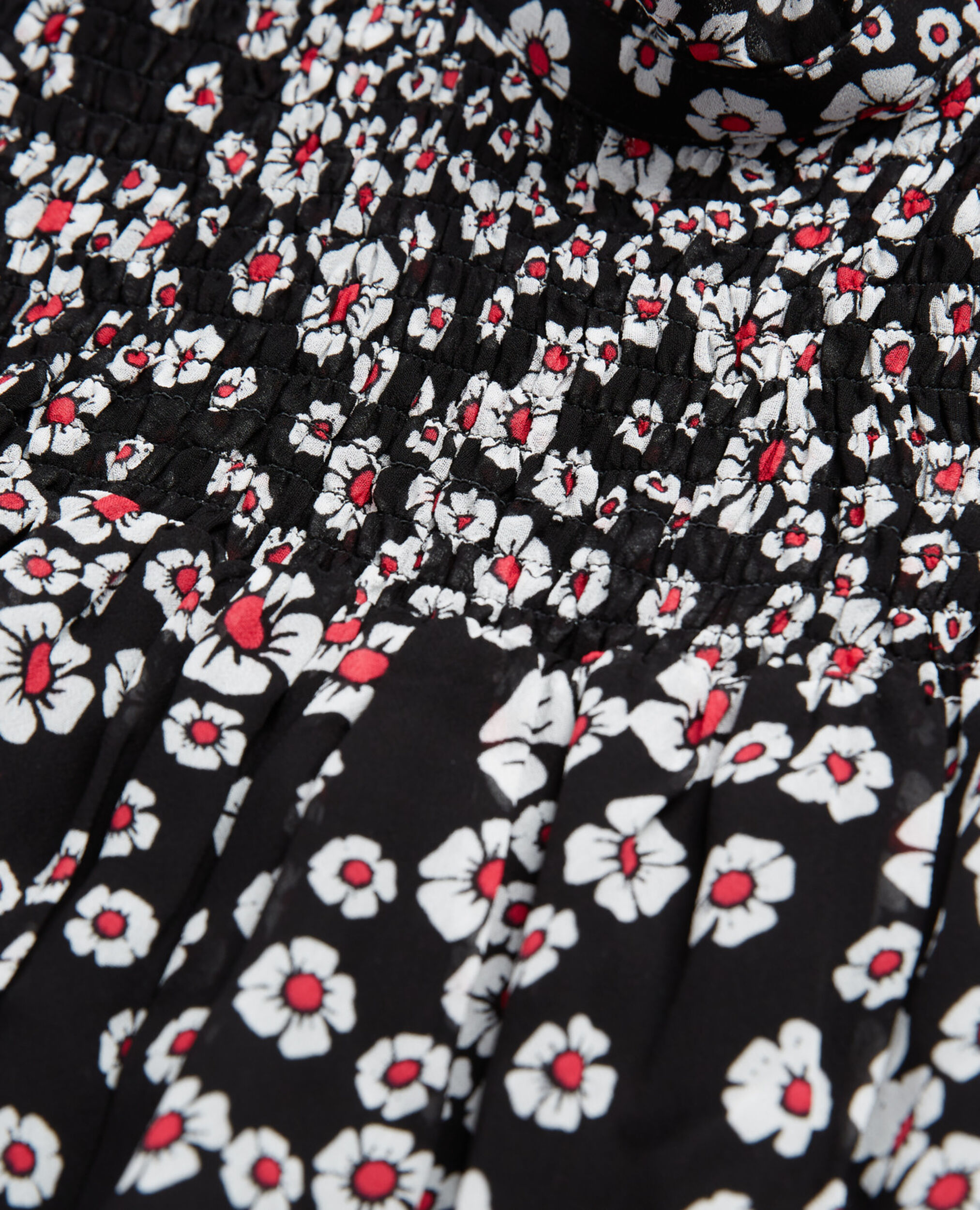 Short floral dress, BLACK / PINK, hi-res image number null