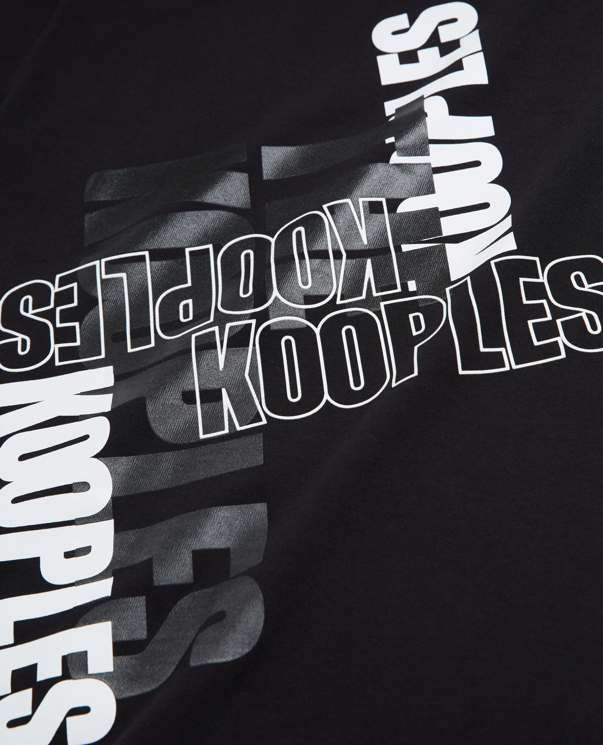 T-shirt logo The Kooples noir, BLACK / WHITE, hi-res image number null