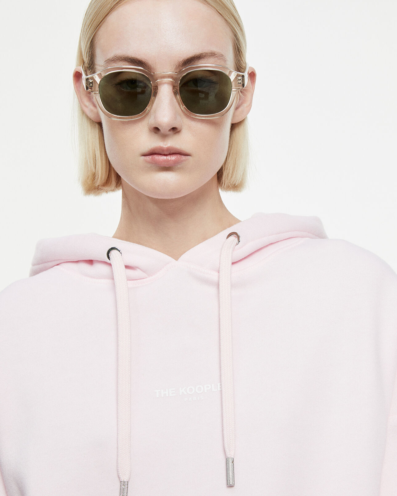 The Kooples WOMEN GREY transparent gray sunglasses