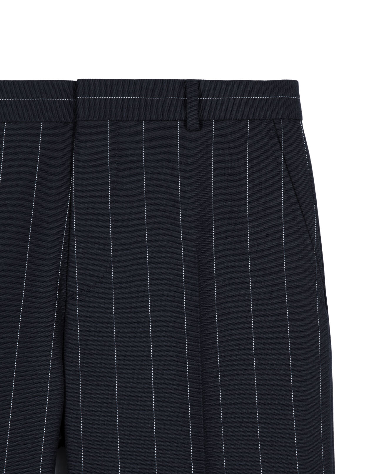 The Kooples WOMEN NAVY straight-leg wool blend tennis stripe tailored pants