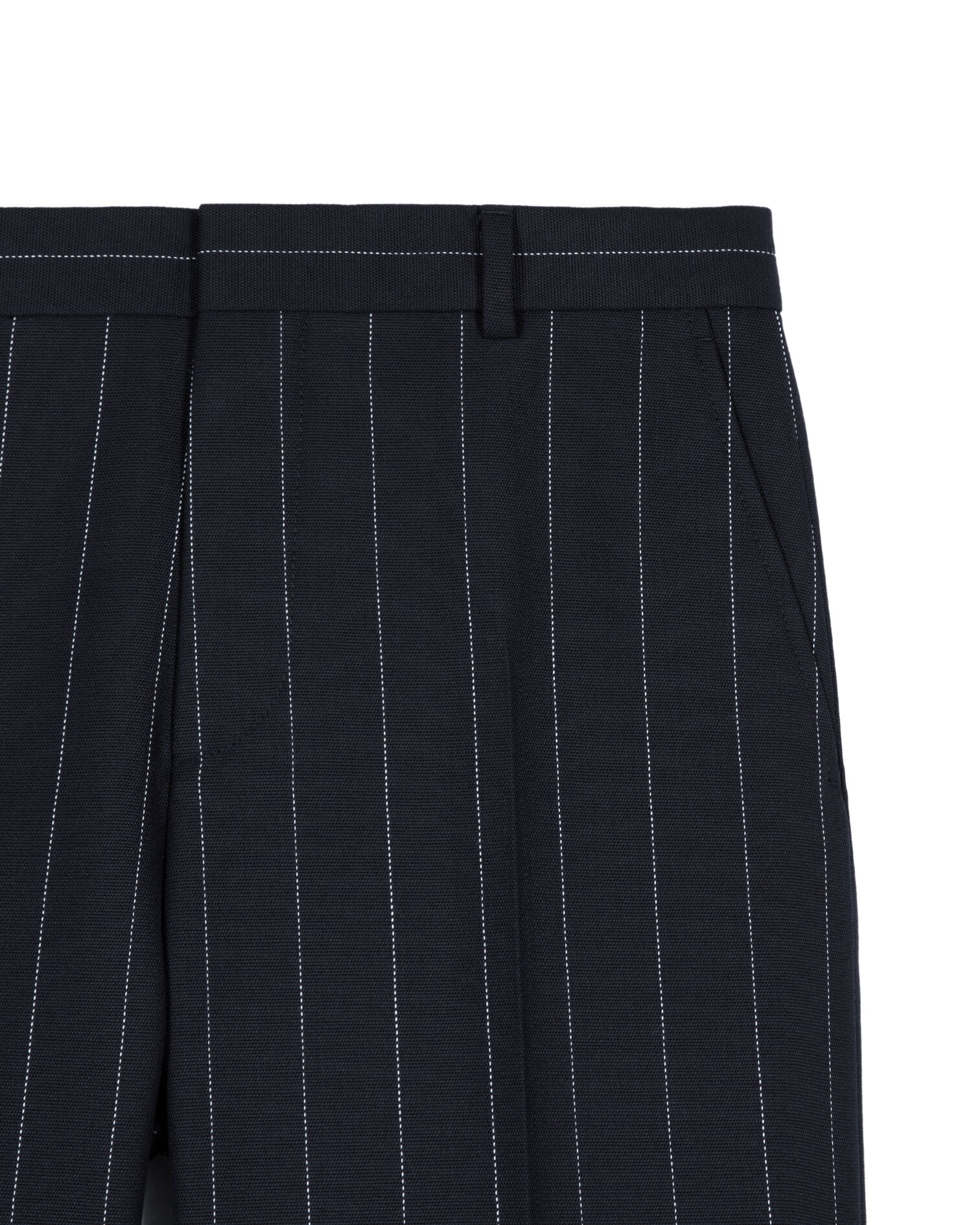 Straight-leg wool blend tennis stripe tailored pants, NAVY, hi-res image number null