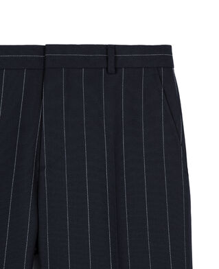 The Kooples WOMEN NAVY straight-leg wool blend tennis stripe tailored pants