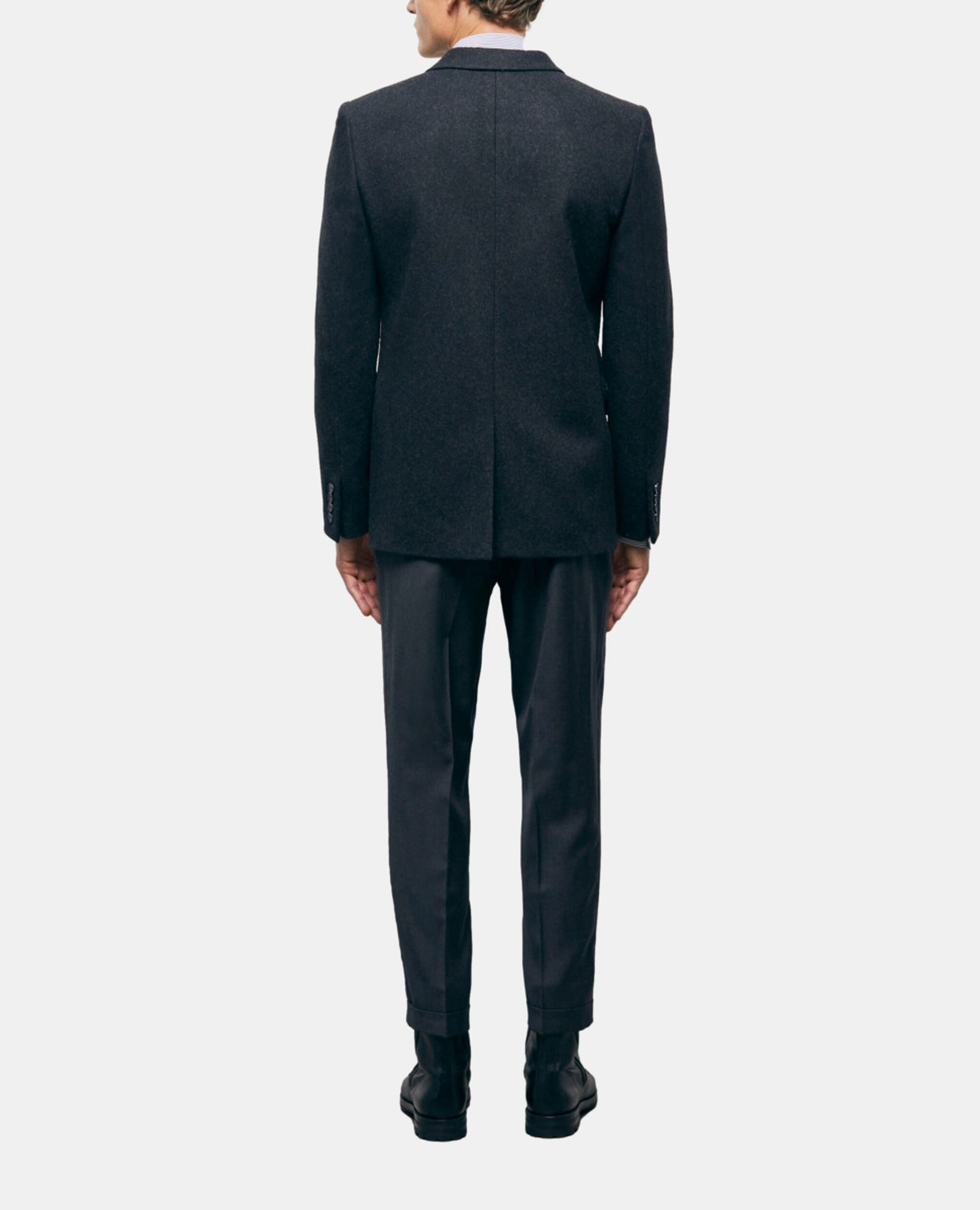 Gray wool suit jacket, DARK GREY, hi-res image number null