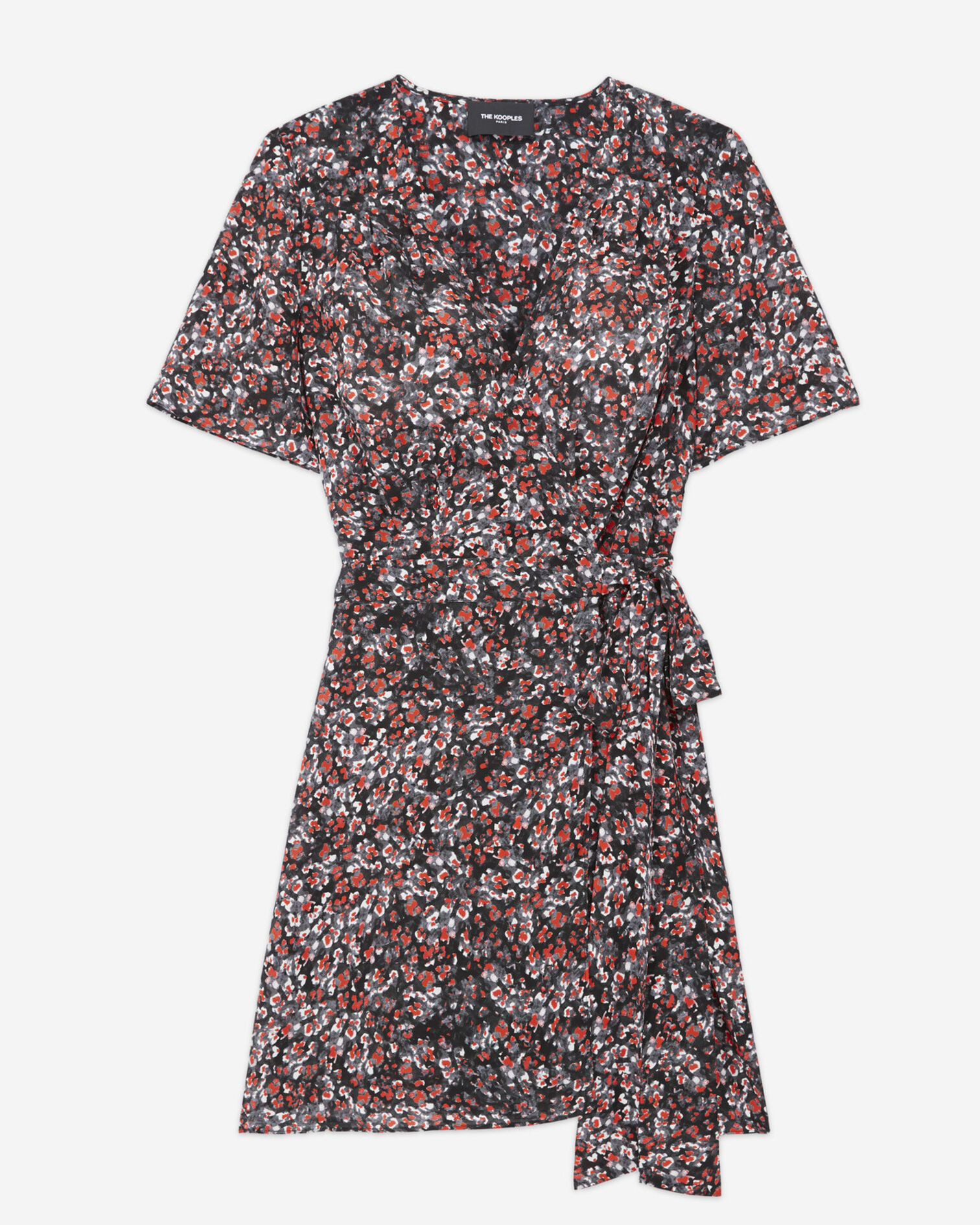 Robe courte fleurie, BLACK - RED, hi-res image number null