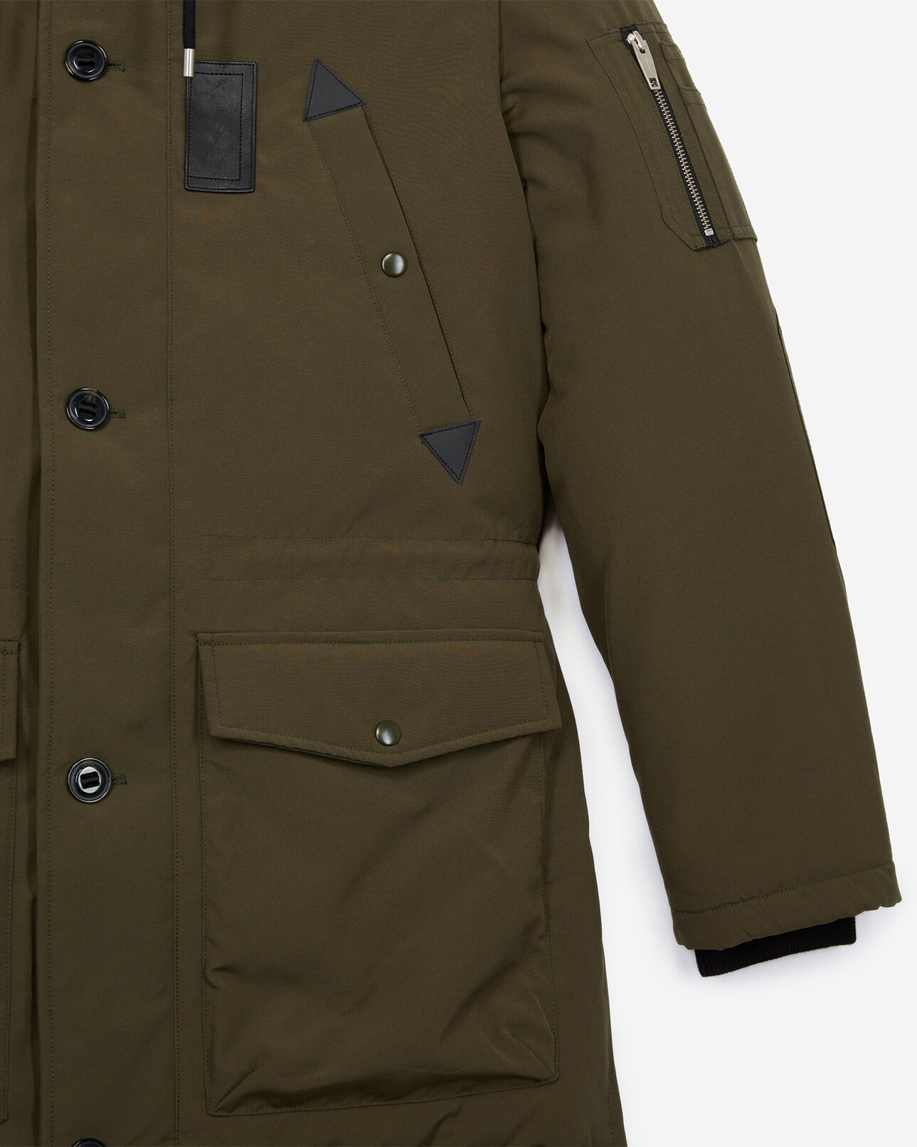 The Kooples MEN KAKI oversized khaki parka