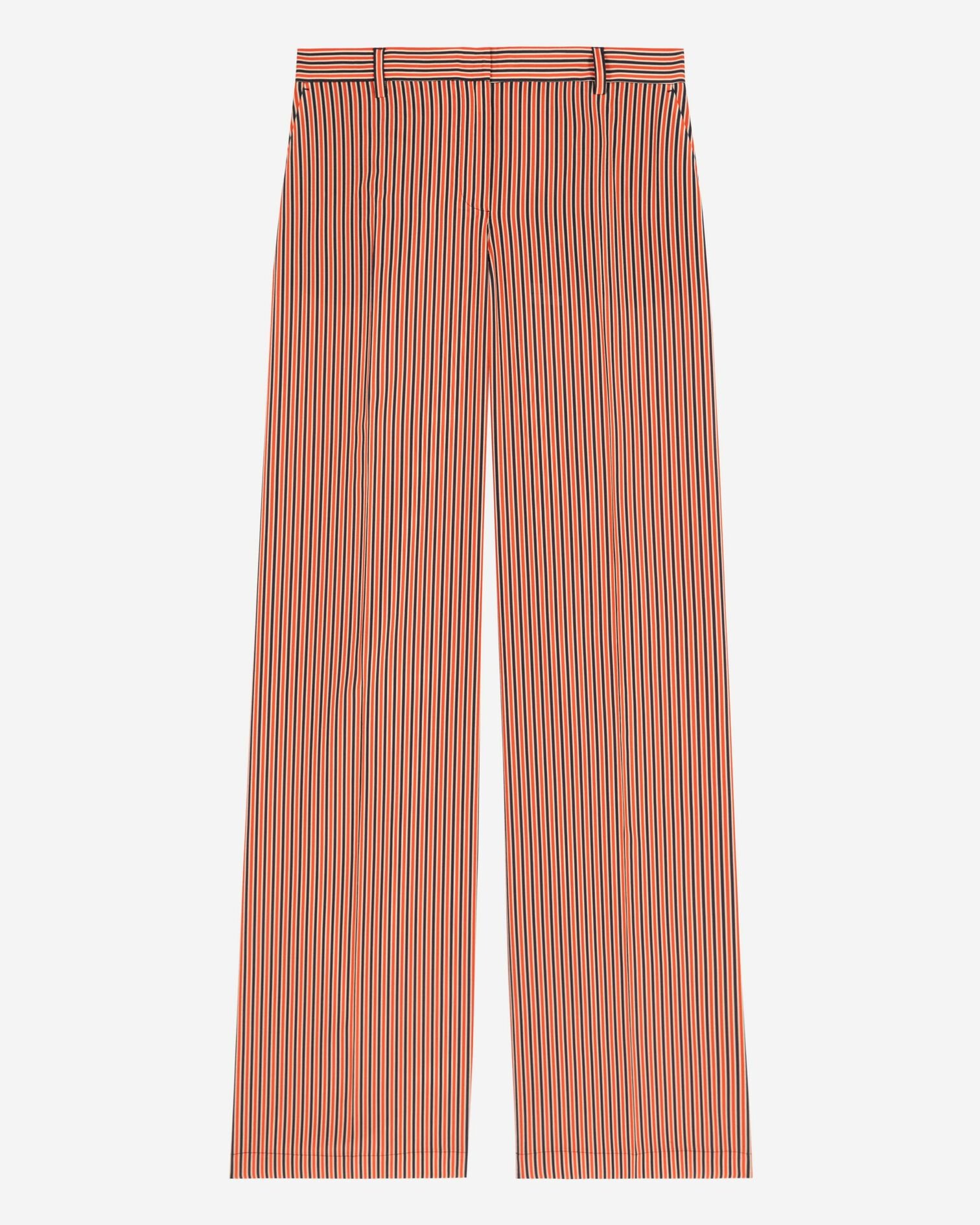 Wide-leg pants with red and blue stripes, DARK NAVY / FIRE RED, hi-res image number null