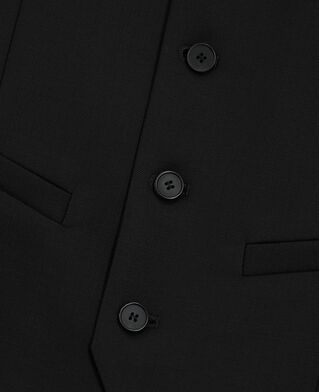 The Kooples MEN BLACK black suit vest in wool tailored cut