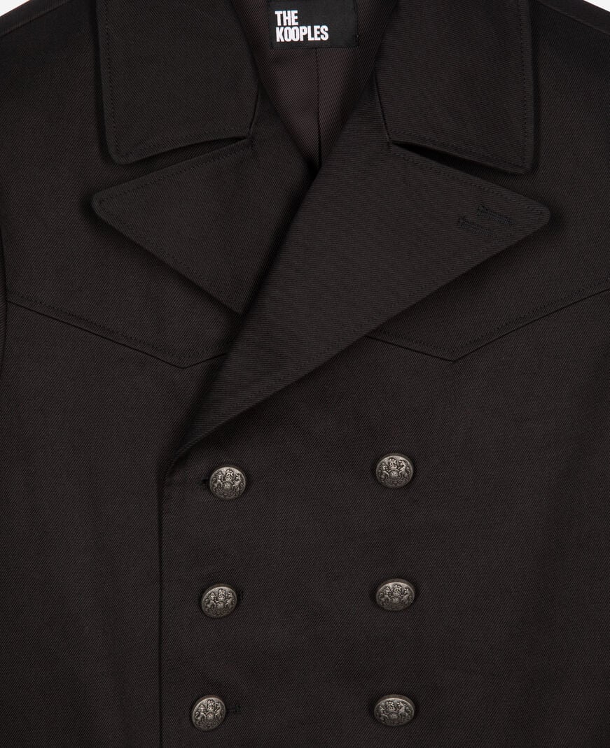 The Kooples MEN DARK GREY grey cotton coat