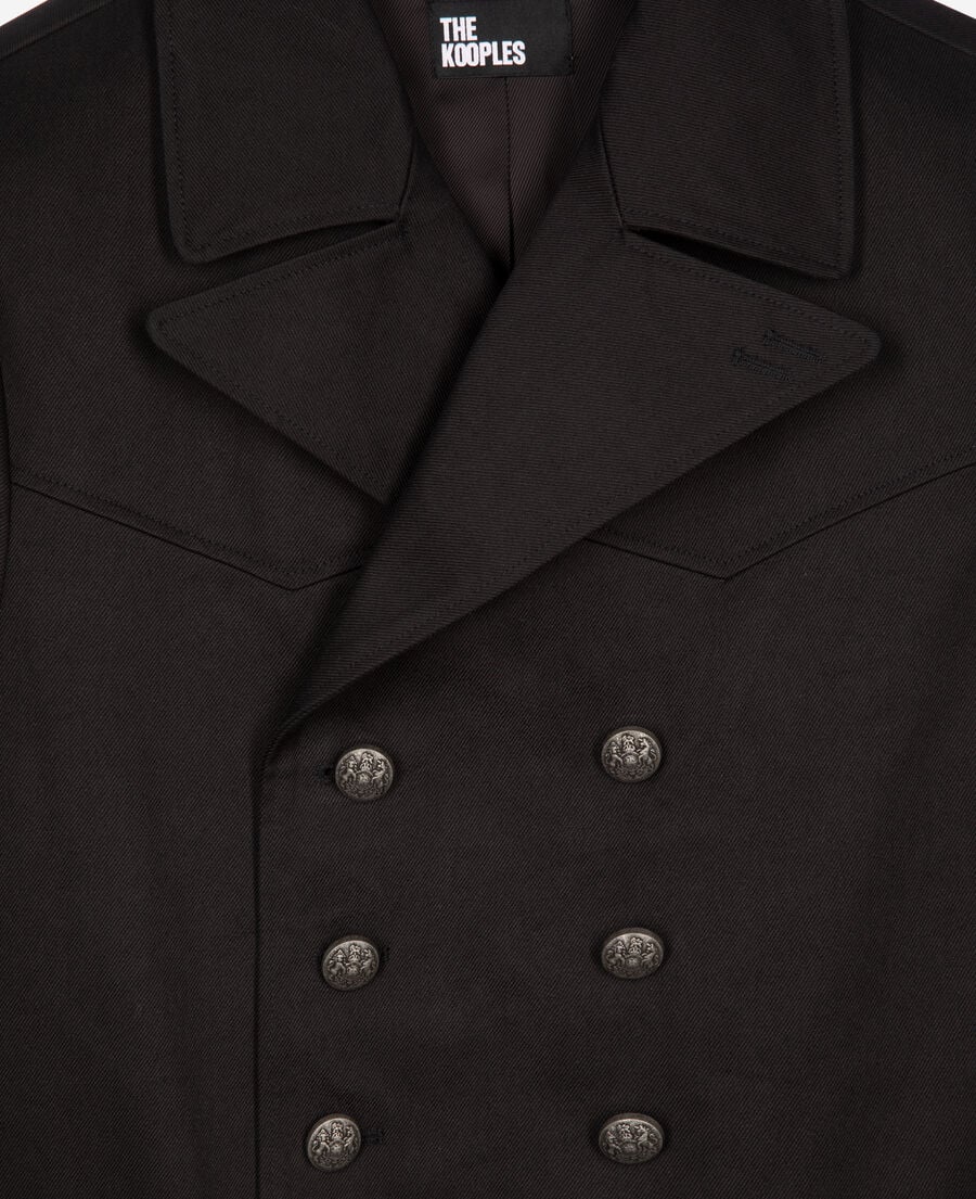 The Kooples H DARK GREY grey cotton coat