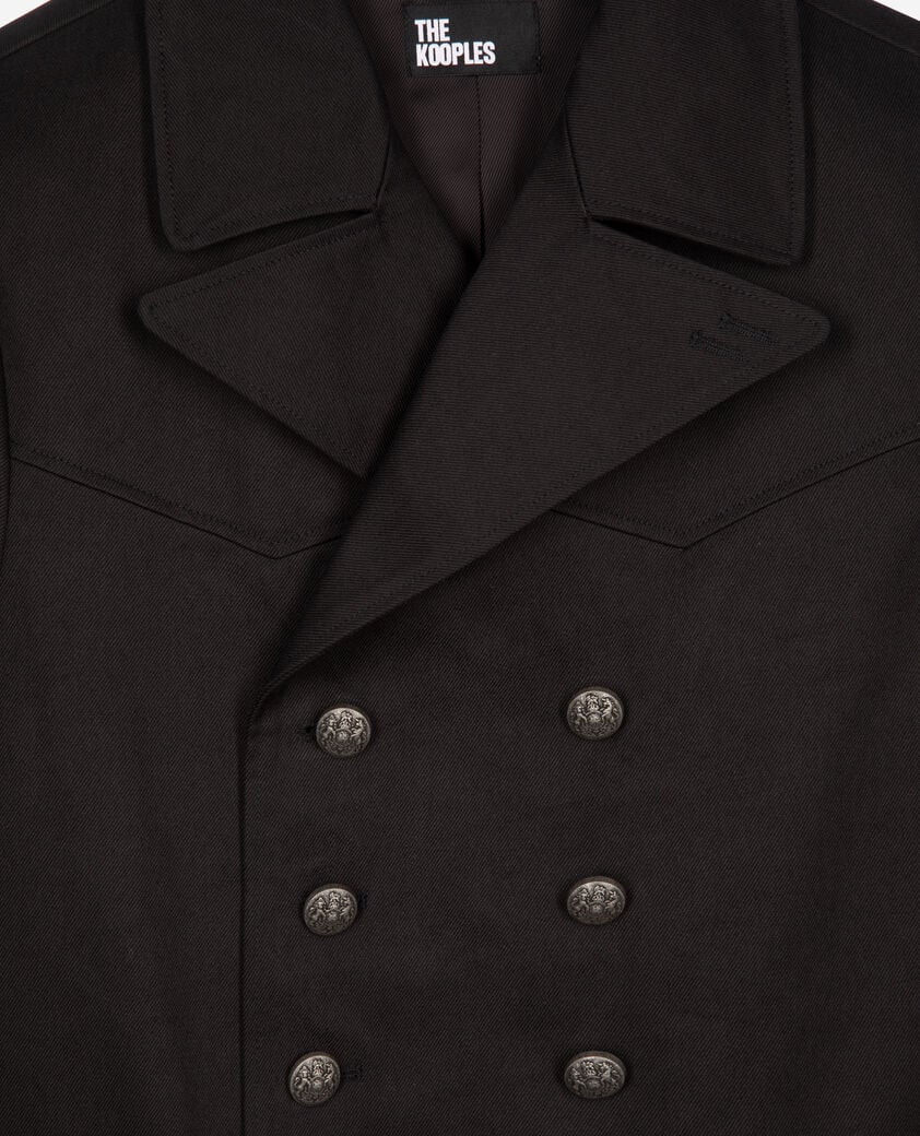 The Kooples MEN DARK GREY grey cotton coat