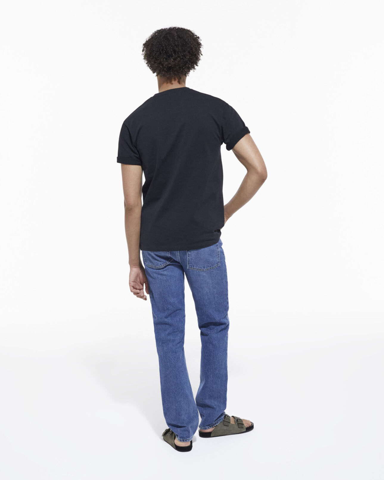 The Kooples MEN BLACK black t-shirt with screen print