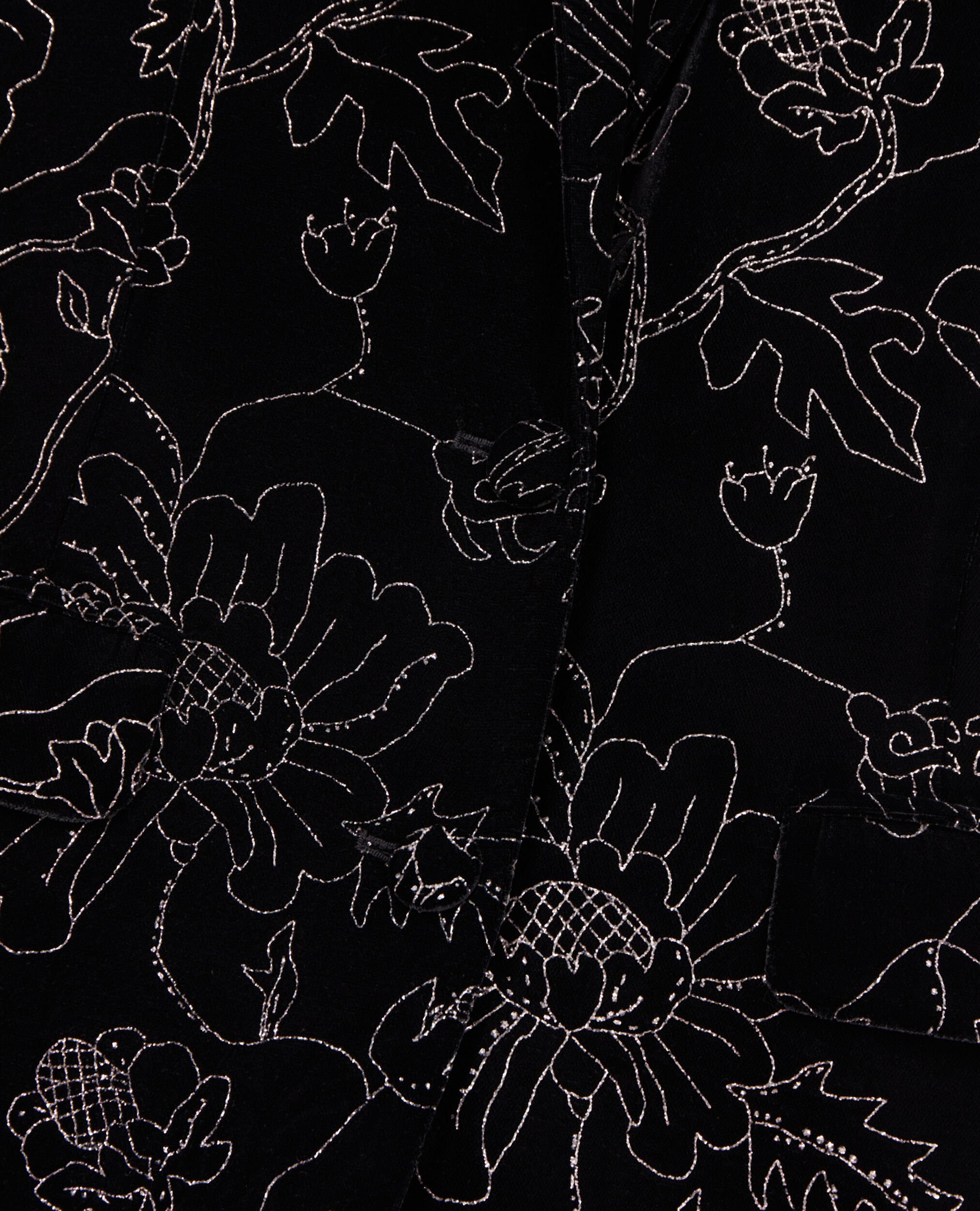 Black velvet suit jacket, BLACK, hi-res image number null