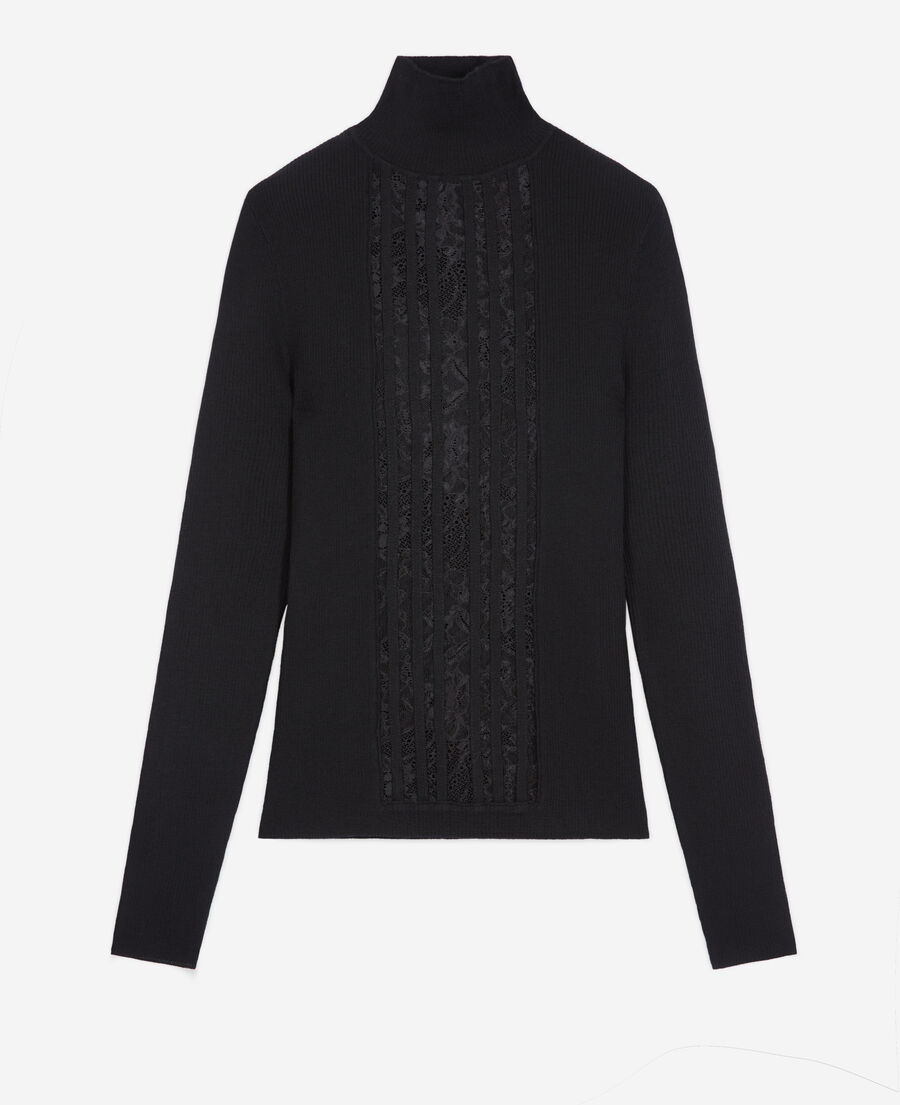 schwarzer wollpullover