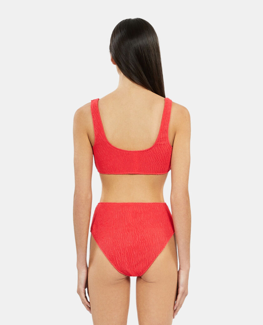 The Kooples FEMME RED bas de maillot de bain the kooples x luz taille haute rouge