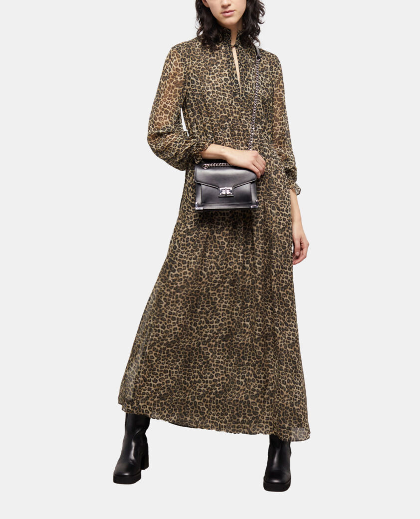 The Kooples FEMME LEOPARD robe longue léopard