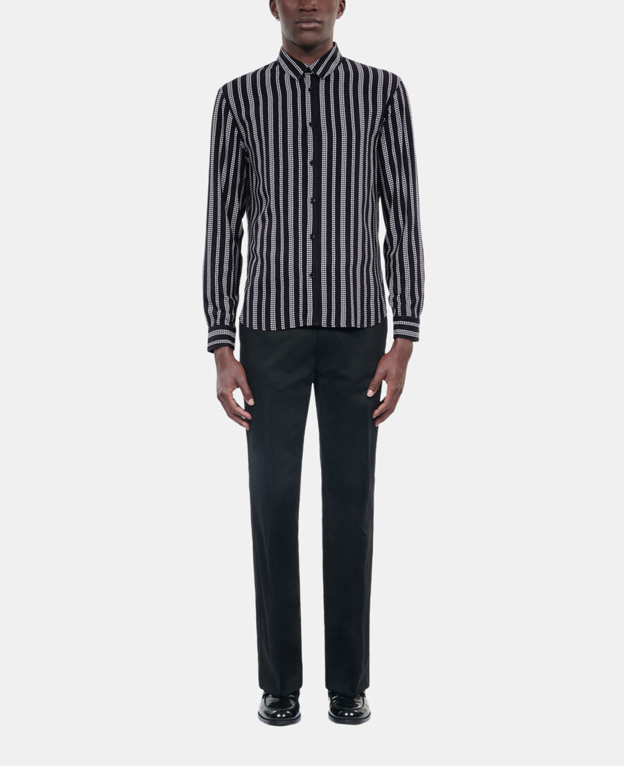 The Kooples MEN BLACK WHITE printed shirt