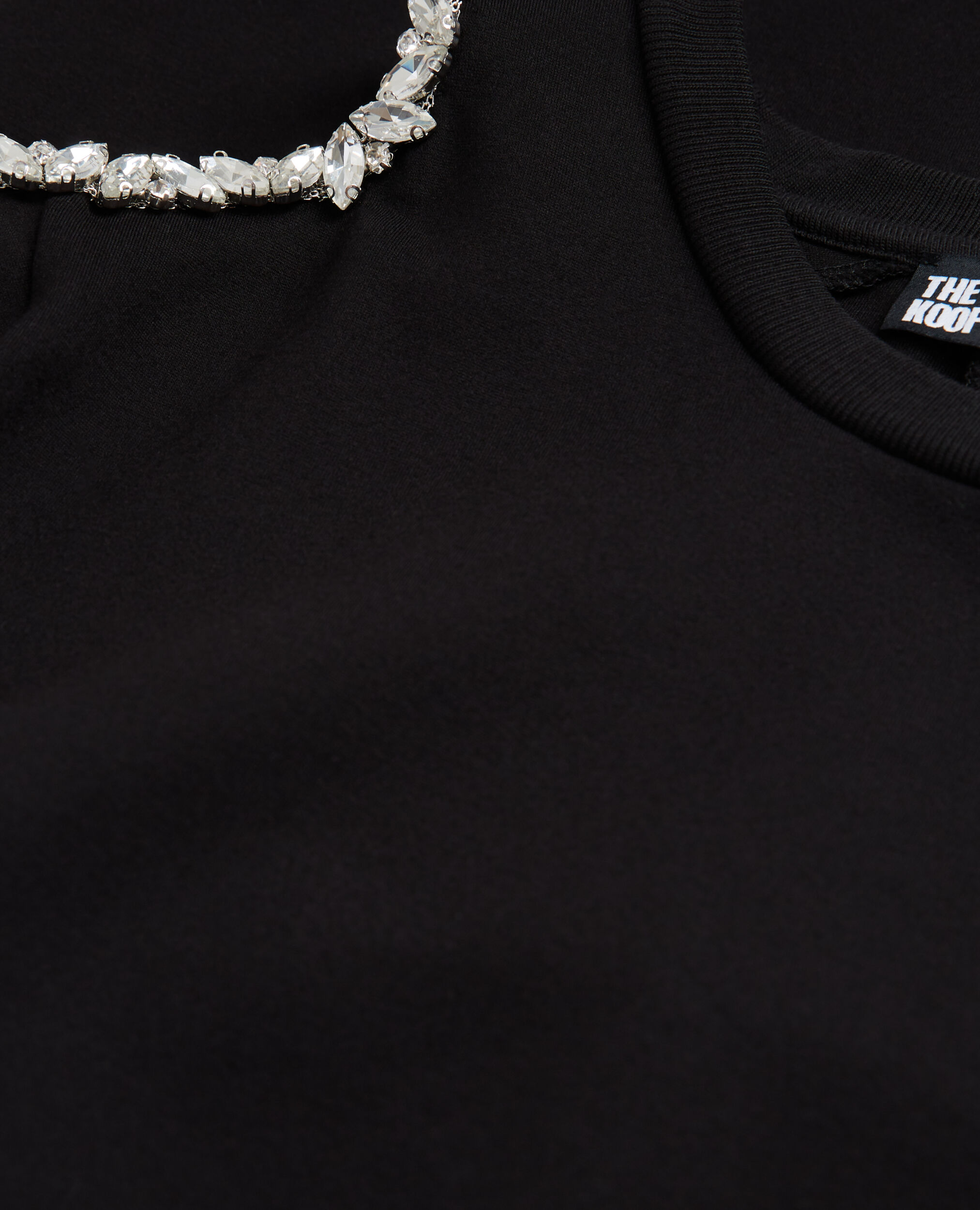 Schwarzes kurzes Kleid mit Schulterdetails, BLACK, hi-res image number null