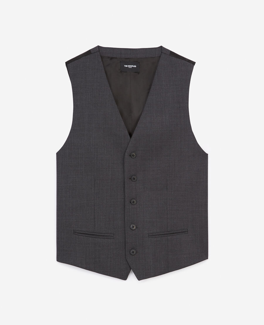 Dark gray suit vest with micro motif The Kooples
