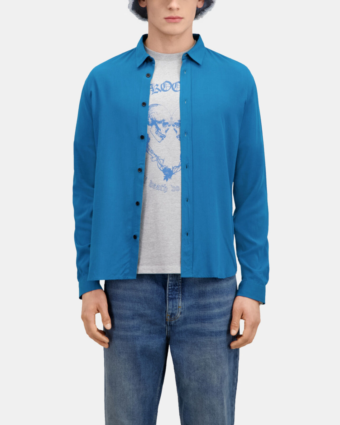 The Kooples MEN MEDIUM BLUE blue shirt