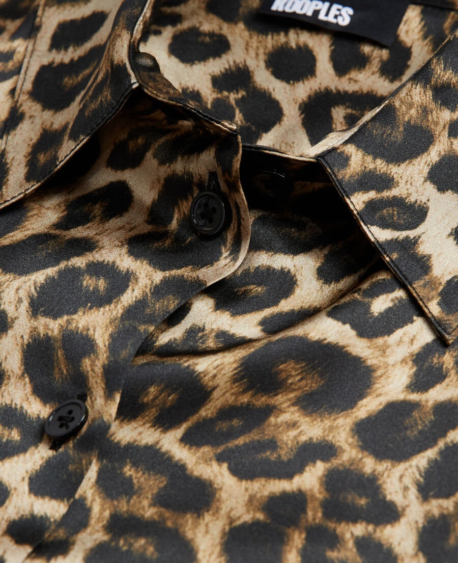 seidenhemd mit leopardenmuster
