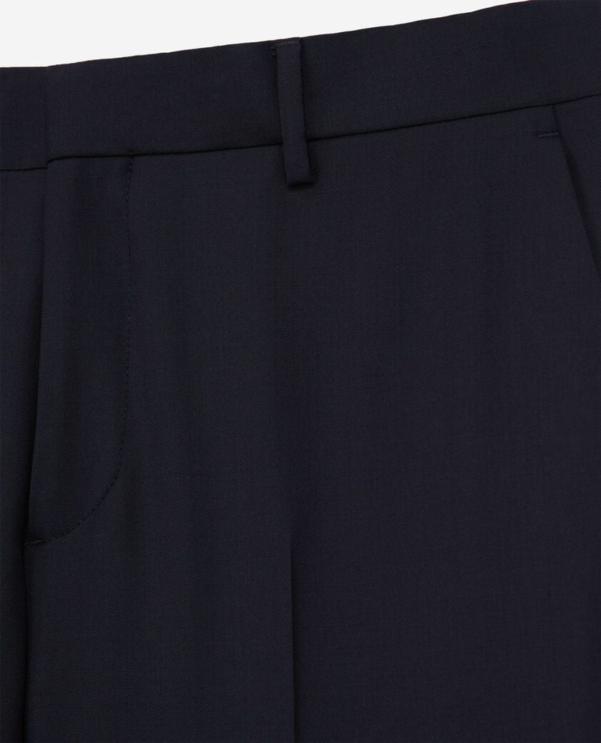 The Kooples HOMME DARK NAVY pantalon de costume en laine ajusté bleu