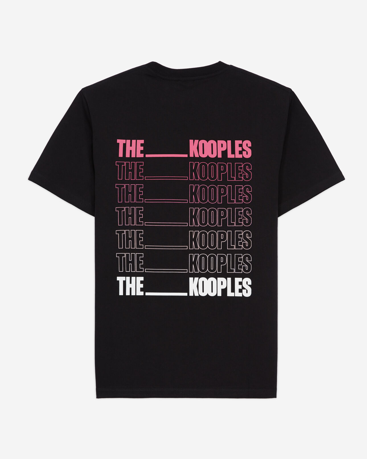The Kooples MEN BLACK men's faded black t-shirt with screen print logo