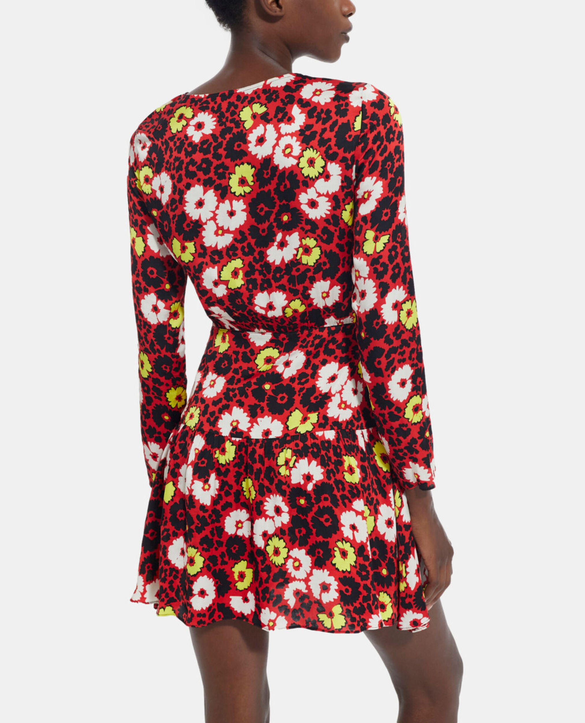 Vestido corto estampado floral, RED / YELLOW, hi-res image number null