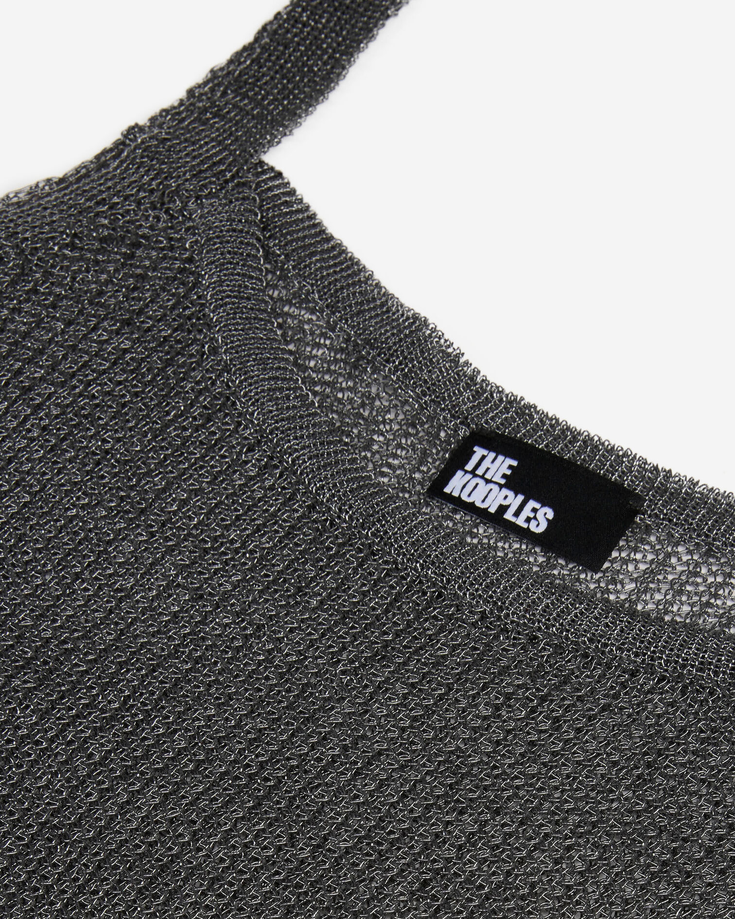 Grey knit rib effect tank top, GREY SILVER, hi-res image number null