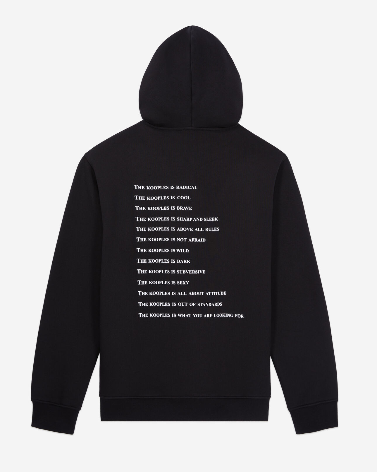 The Kooples HERREN BLACK was ist ein schwarzes kapuzen-sweatshirt mit reißverschluss