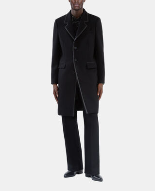 The Kooples H BLACK long black wool blend coat