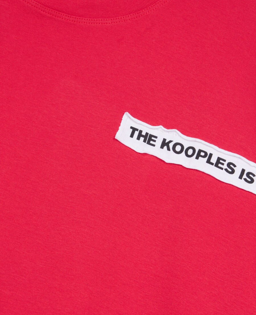 The Kooples FEMME RUBIS t-shirt avec patchs rouge