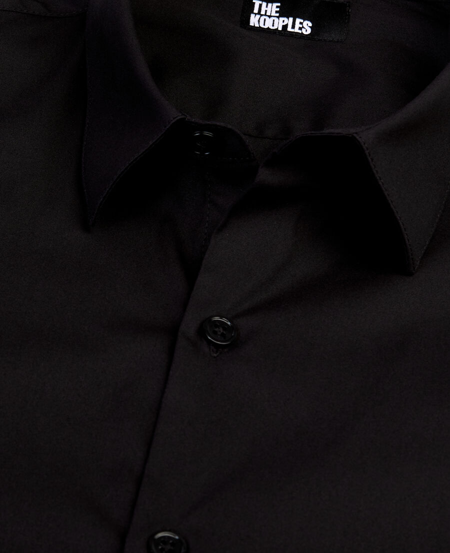 camisa negra popelina