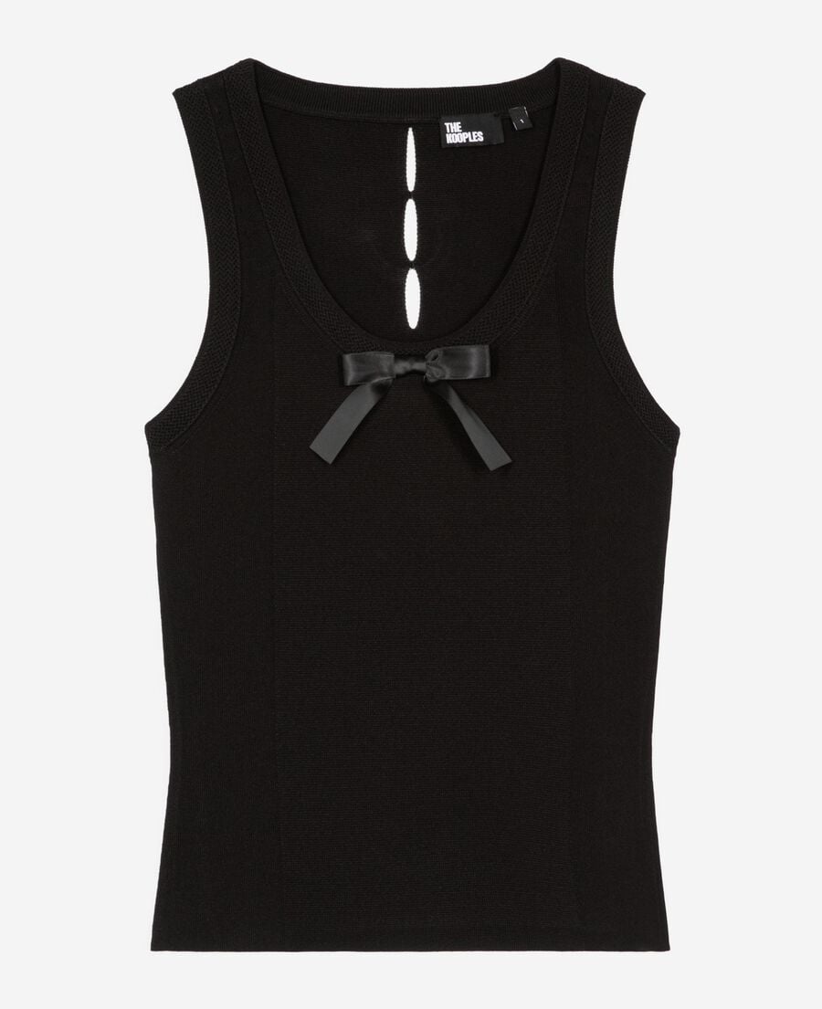 The Kooples WOMEN BLACK black mesh top